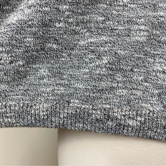 Madewell Cropped Dolman Sleeves Knit Sweater Top Oreo Gray Size M Boxy V Neck - Picture 4 of 15